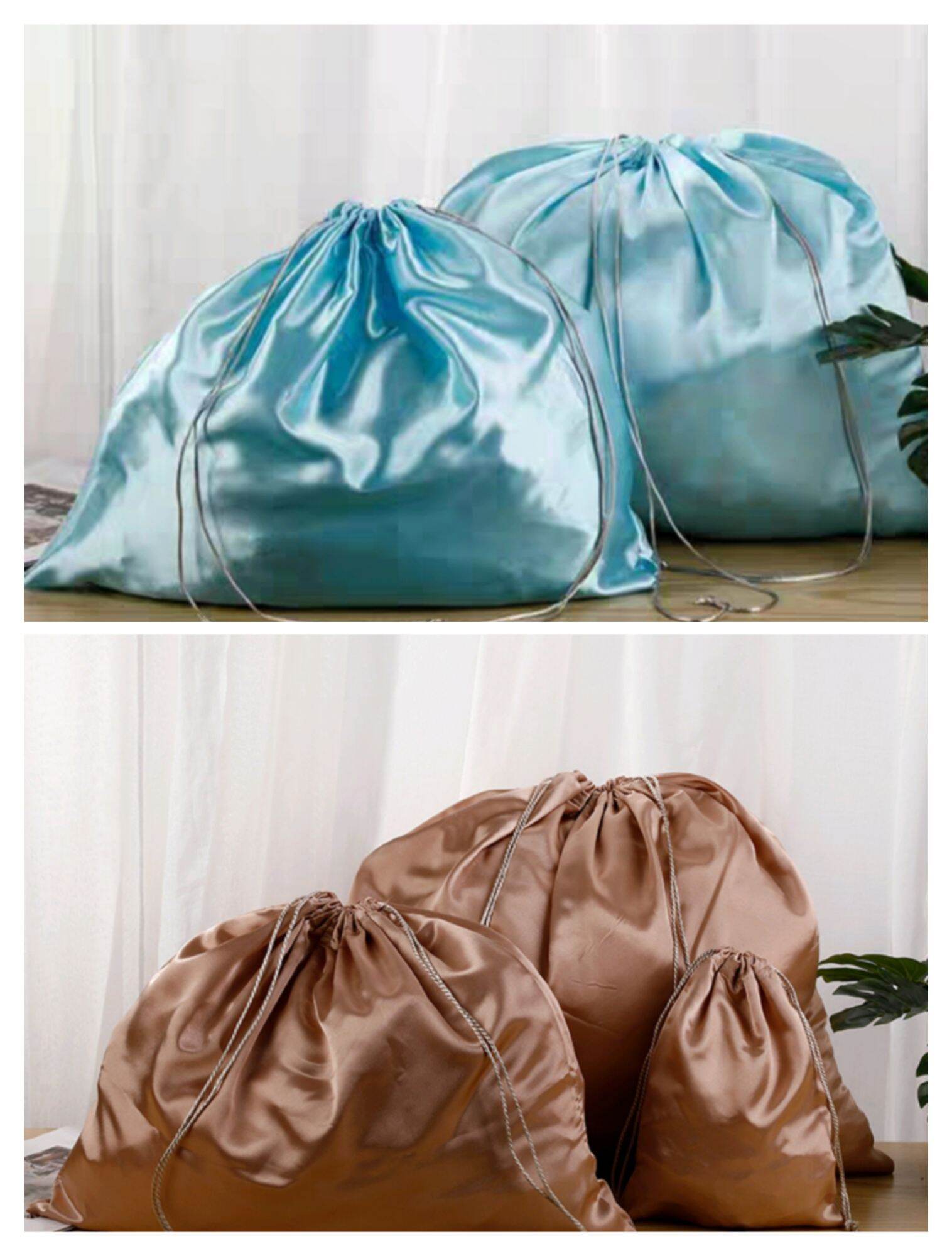 Drawstring Dust bag shoe bag silk satin material smooth bag protector storage bag