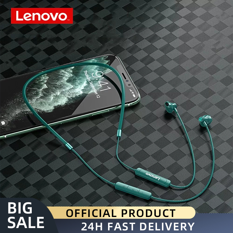 Lenovo SH1 Bluetooth Earphone IPX5 Waterproof Sport Headset Magnetic Neckband Wireless Headphone With Mic for Android Mobile Phone