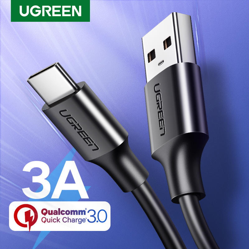 【Buy 1 Get 1 Free】UGREEN USB 3A Type C Fast Charge Cable for Samsung Xiaomi Huawei Oppo Vivo Type-C Phone Nintendo Switch Type-C Cable
