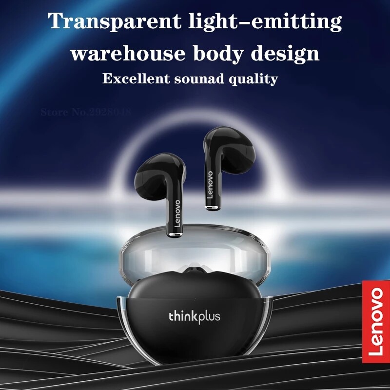Original Lenovo LP80 Pro TWS Bluetooth 5.3 Headset RGB Sports HIFI Dual Noise Reduction Wireless Low Latency Gaming Earphone