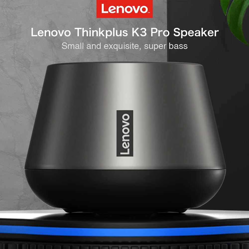 Original Lenovo K3Pro Wireless Bluetooth Speaker BT 5.0 True Wireless Stereo Music Player with Mic HD Call Stereo Mini Speaker for ios Android PC