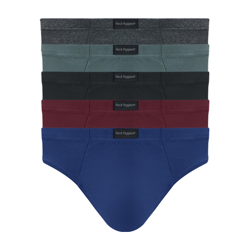 HUSH PUPPIES MENS BRIEF 5PCS HIPSTER #679415 - ASSORTED