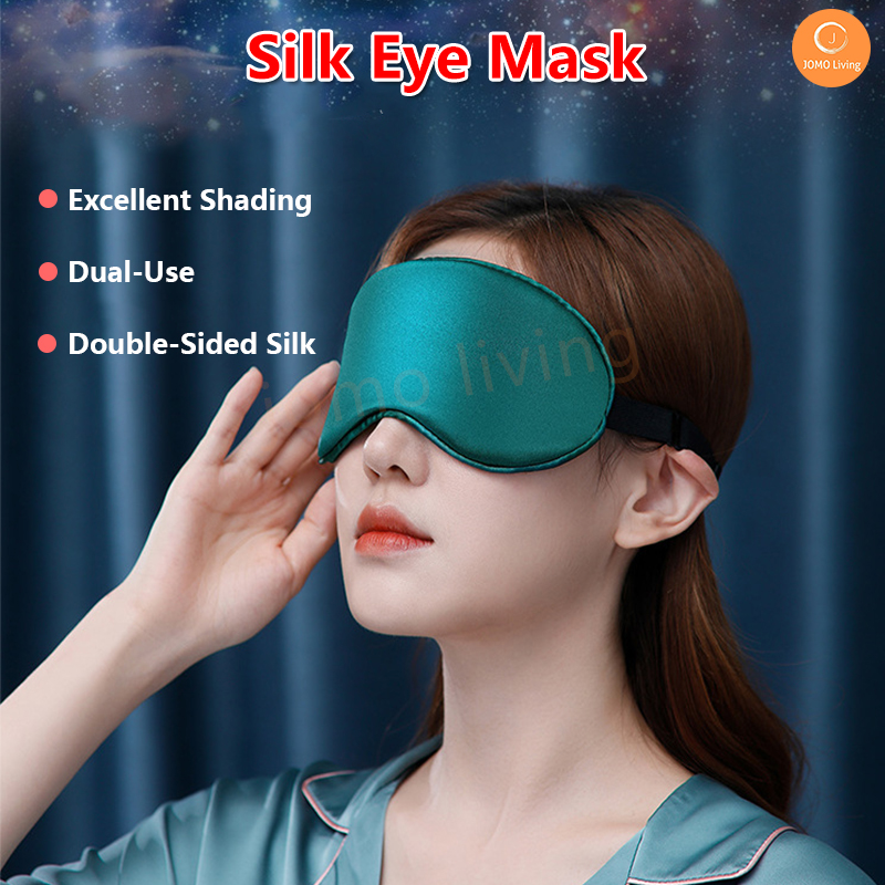 ✅SG Ready Stocks✅ Reusable Silk Sleeping Eye Mask with Adjustable Band Sleeping Eye Cover