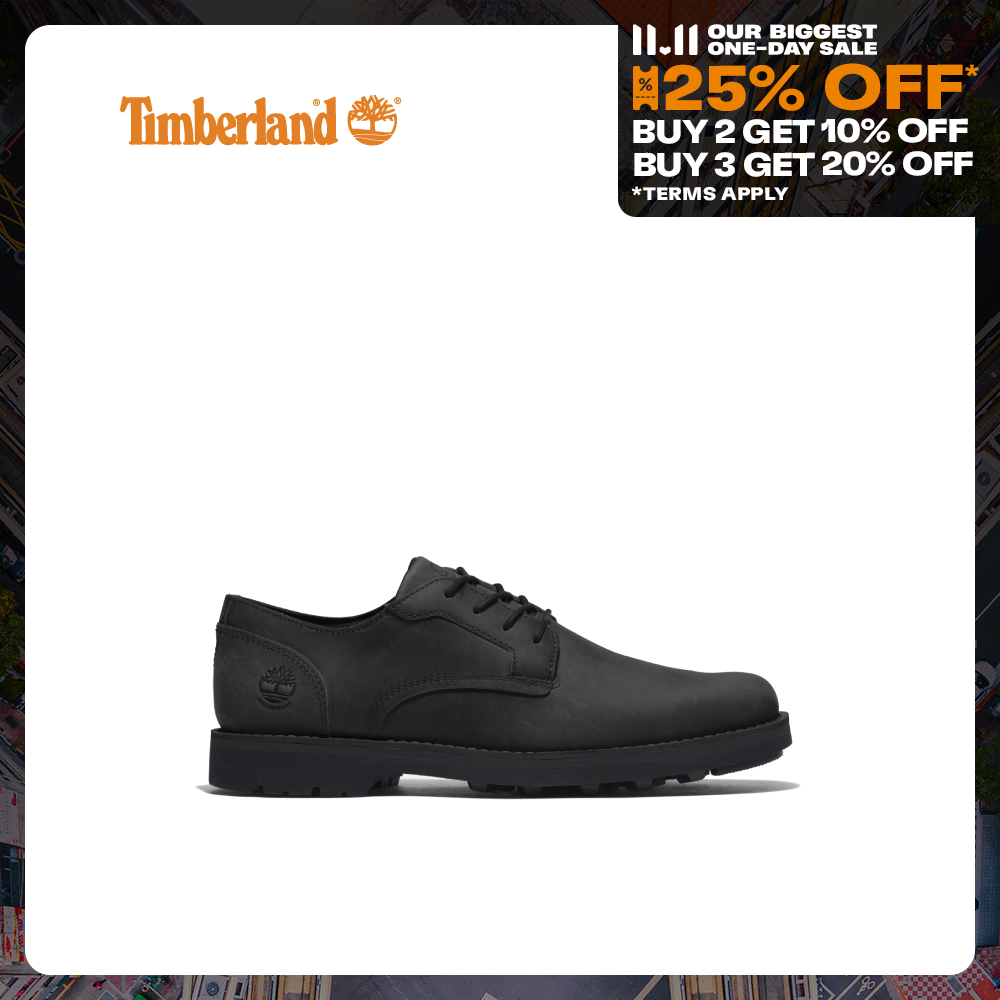 Timberland Men's Crestfield Waterproof Oxford Shoes Black Full Grain Wide