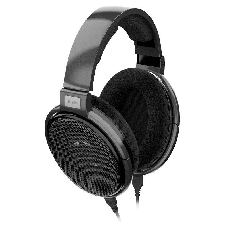 SENNHEISER HD 650 Overear HiFi Headphones Openback Dynamic Wired Headset 6.3mm Detachable Cable with 3.5mm Adapter