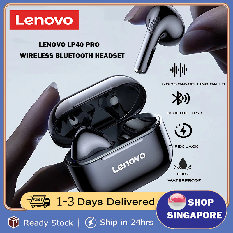 【SG Local】Lenovo Authorised Reseller Wireless Earbuds Bluetooth Earphone Headset Handsfree With Microphone for Mobile Phones Iphone Apple Android