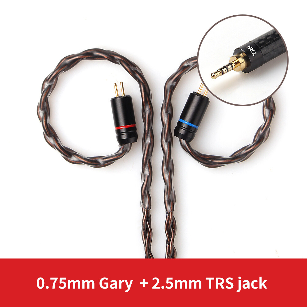 TRN T4 8 Core Single crystal copper cable Earphones Cable 2PIN\MMCX Connectors For TRN V90\BA5\V80\V10\ST1\V20\V30\V60 KZ ZS10 Pro ZSN AS10 AS06 ZST ES4 ZSN Pro BA10 ES4 ZSX CCA C10 C12 TIN T2 T3 T4 F