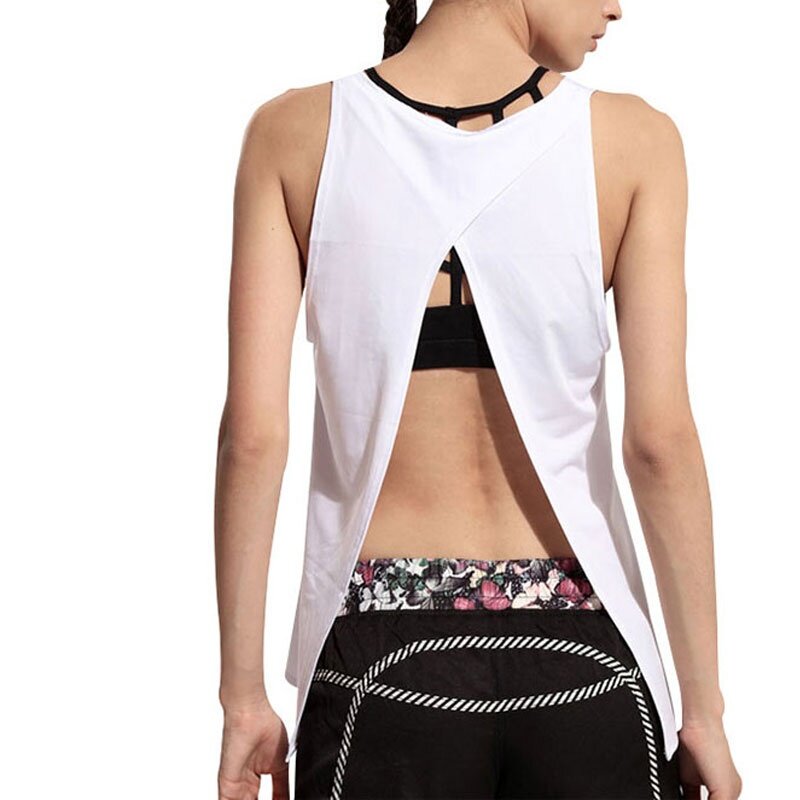 FDFG 【READY STOCK】Women Yoga Vest T-shirt Hollow Back Sports Fitness Tank Top Yoga Running Gym Jogging Vest Tops