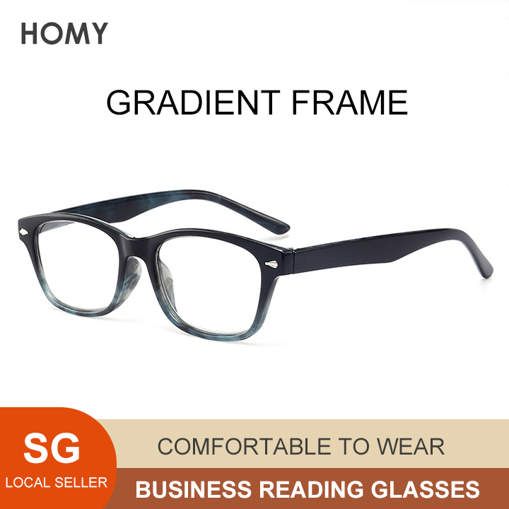 [SG Seller]HOMY HD Fashion Marble Pattern Reading Glasses Presbyopic Presbyopia Glasses Portable Ultra Light High Quality Unisex(Gift for parents)(HM9042T)Green +100 +150 +200 +250 +300 +1.0 +1.5 +2.0