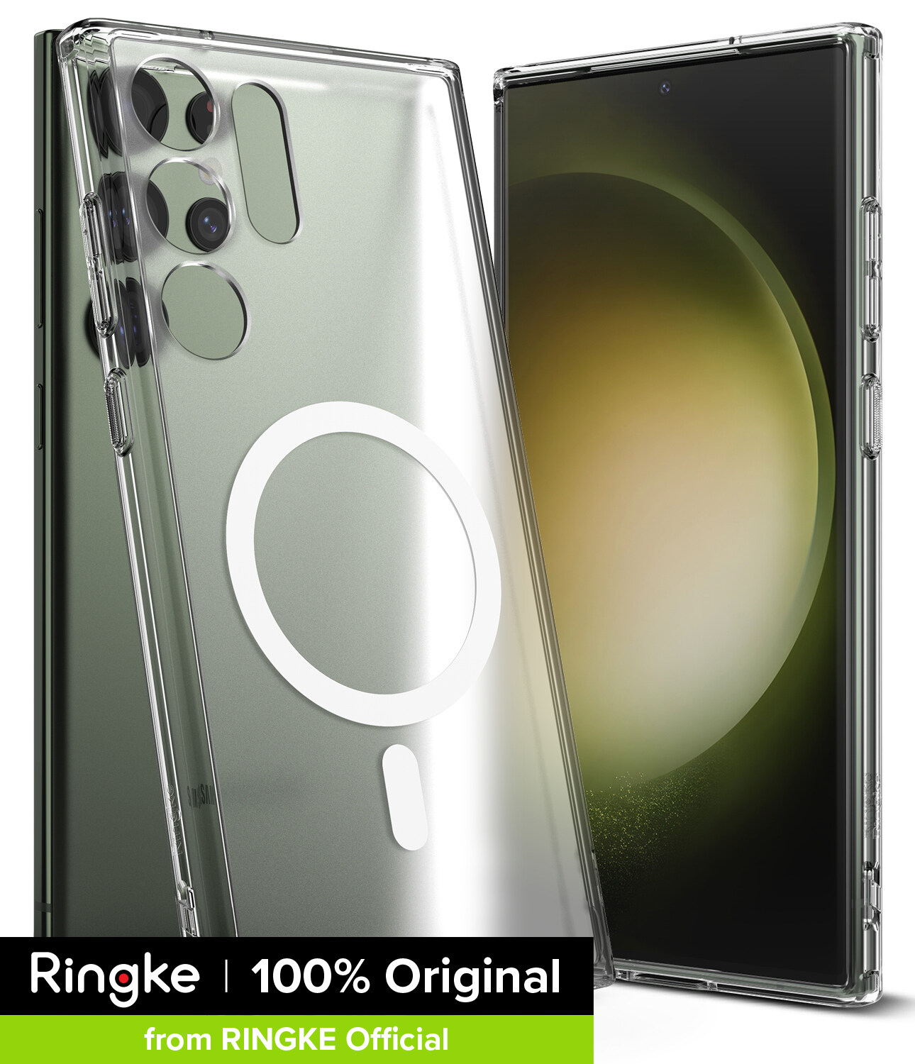 Ringke Fusion Magnetic Matte Compatible with Samsung Galaxy S23 Ultra 5G Case, Anti-Fingerprint Frosted Back Bumper Cover with Wrist Strap