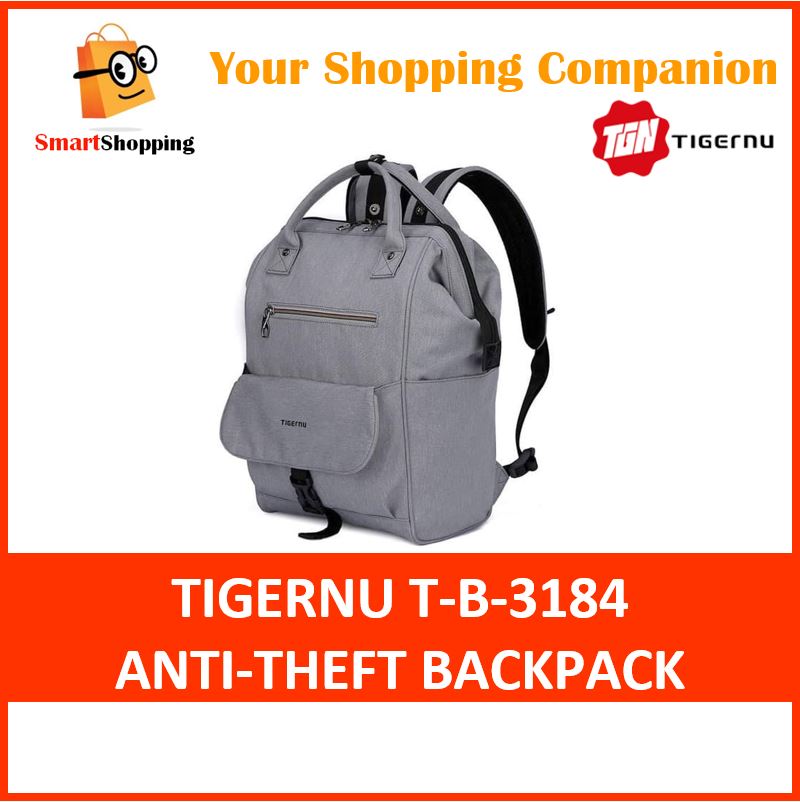 Tigernu T-b3184 13.3 Inch Anti-theft Backpack Laptop Bag Silver Grey