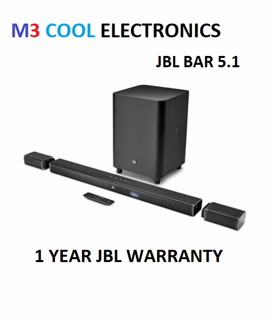 JBL BAR 5.1 4K ULTRA HD SOUNDBAR WITH TRUE WIRELESS SURROUND SPEAKERS , 1 YEAR JBL WARRANTY *** BEST DEAL IN TOWN , GRAB WHILE STOCK LAST
