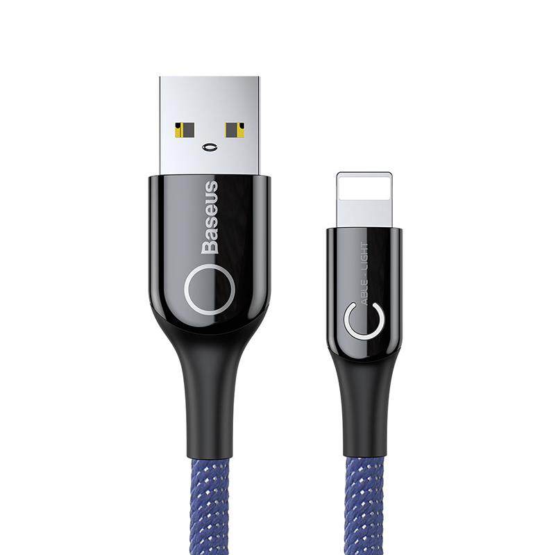 Baseus Intelligent Power off USB Charging Cable for iPhone 14 13 Pro Max XR Xs Max 8 7S Plus breathing USB Cable Automatic power-off Charger Cable