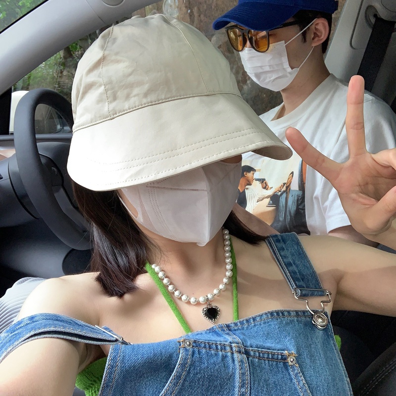 Korean Thin Breathable UV Protection Bucket Hat INS Women Summer Quick Dry Sun Hat