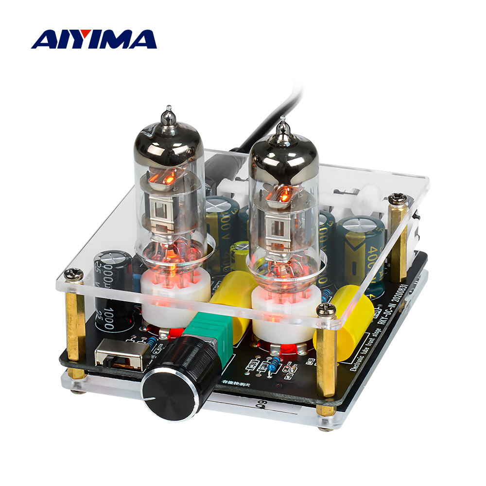 AIYIMA Upgraded 6K4 Tube Preamplifier Amplifiers HiFi Tube Preamp Bile Buffer Auido Amp Speaker Sound Amplifier Home Theater DIY