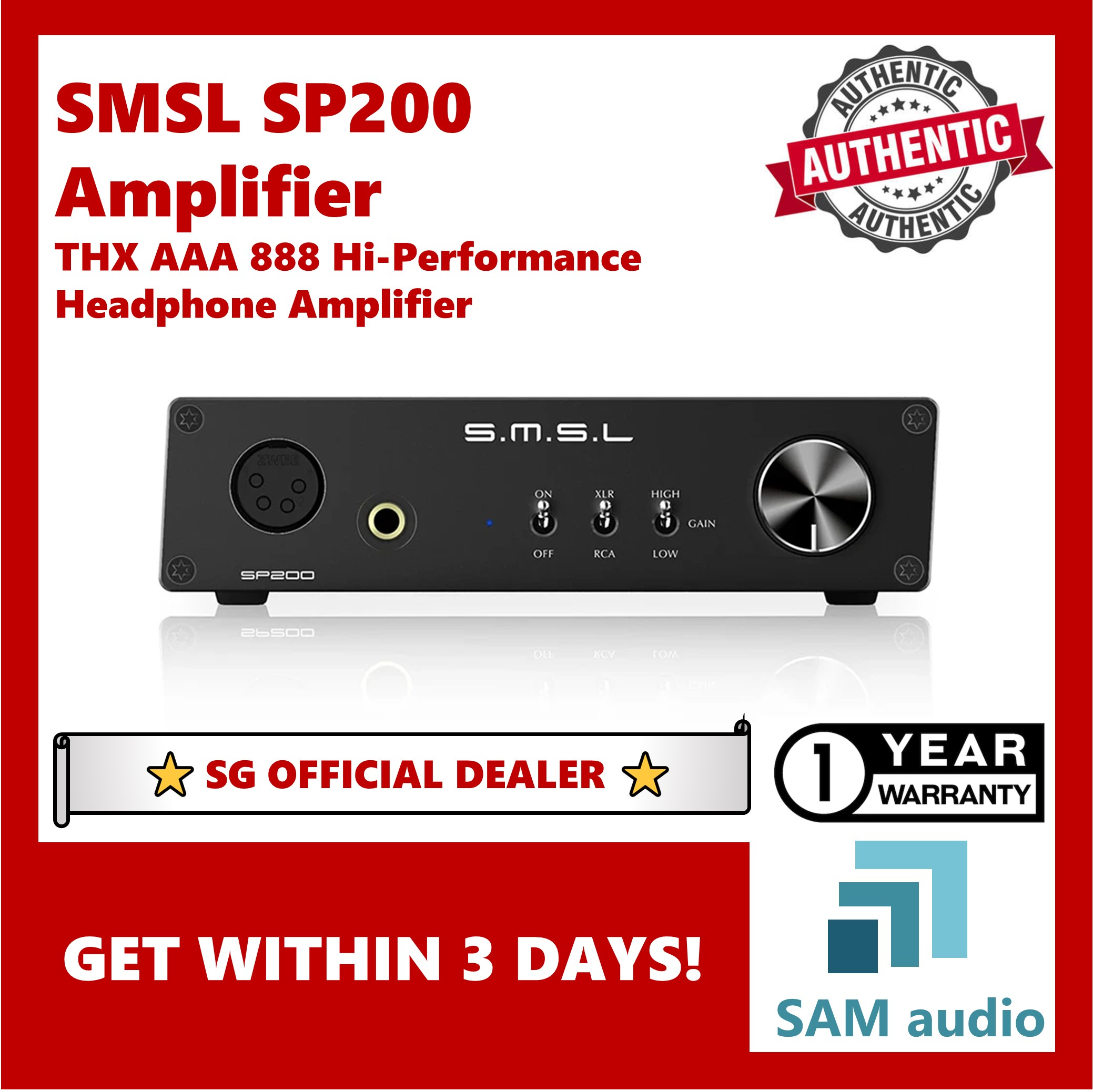 [SG] SMSL SP200, THX Certified Headphone Amplifier, Hifi Audio