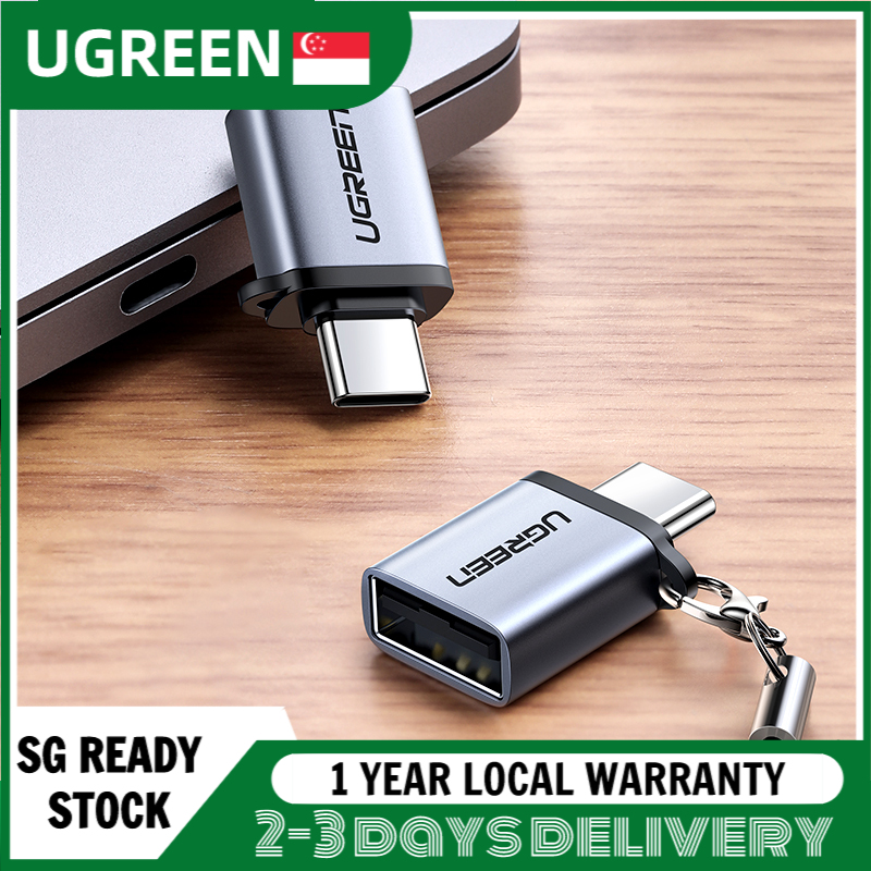 UGREEN Type C to USB 3.0 Adapter USB C OTG Adapter for iPad Pro 2018/2020 Chromebook Macbook Huawei P30 /P10/P20/Mate 9/Mate 10 Samsung S20 Xiaomi 4C Nexus 5X 6P LG G5
